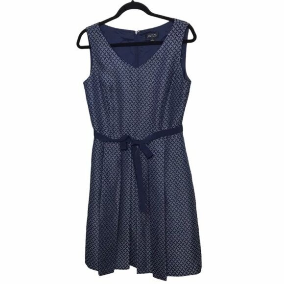Tahari Sleeveless Tie Waist Fit & Flare Dress Size 8 - Picture 1 of 9